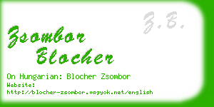 zsombor blocher business card